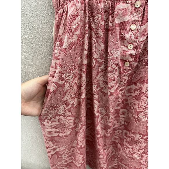 JT Jody of California Womens Dress Size 14 Red Floral Vintage Half Button Up - Picture 4 of 11